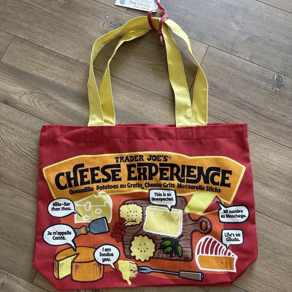 Trader Joe's Cheese Canvas Tote Bag - Picture 2 of 7
